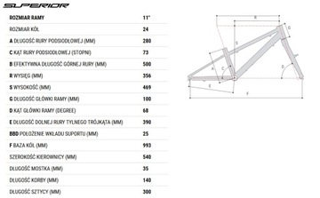 Велосипед SUPERIOR Racer XC 24, размер 11 дюймов, 11,5 кг