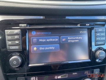 Nissan Qashqai II Crossover 1.2 DIG-T 115KM 2017 Nissan Qashqai 1.2i turbo full opcja ledy kamery 360 skory Navi bezwypadk, zdjęcie 37