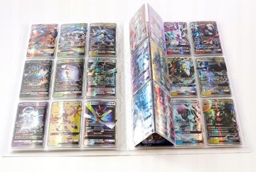 Альбом для карточек с Пикачу Покемон класса, большой размер XXL, 432 карты, черный и золотой