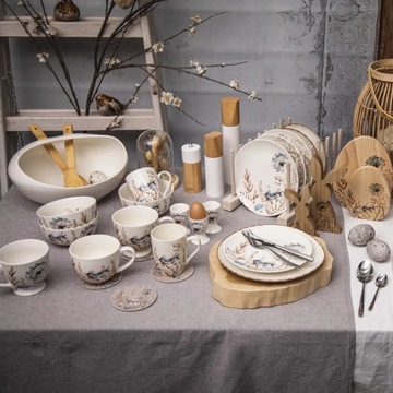 Kieliszek Podstawka Na Jajko Do Jajka Jajek Porcelanowy Biały SERENITY