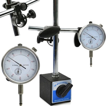 CZUJNIK ZEGAROWY STATYW MAGNETYCZNY 0-10MM ZESTAW