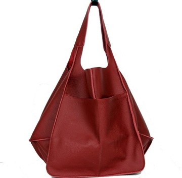 Натуральная кожаная женская сумка - XXL Плековая сумка - кожаная сумочка