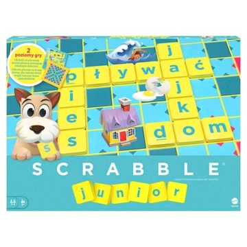 Mattel Scrabble Junior 2 POZIOMY GRY MATTEL