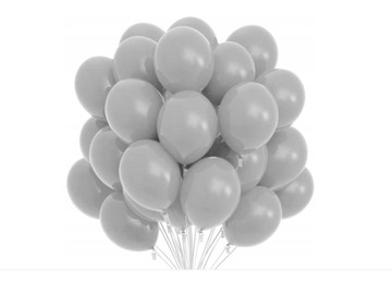 Balony szare 10 szt. 26cm urodziny chrzest wesele
