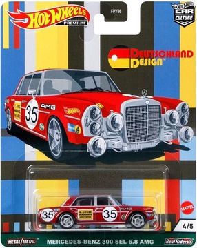 HOT WHEELS MERCEDES-BENZ 300 SEL 6.8 AMG DEUTSCHLAND DESIGN 4/5 1:64 NOWY !