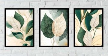 30x40 Набор фотографий в рамке BOX NATURE BOHO GREEN LEAVES