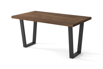 Стол LOFT Черный Металлические ножки CRAFT ДУБ 90х160 гостиная