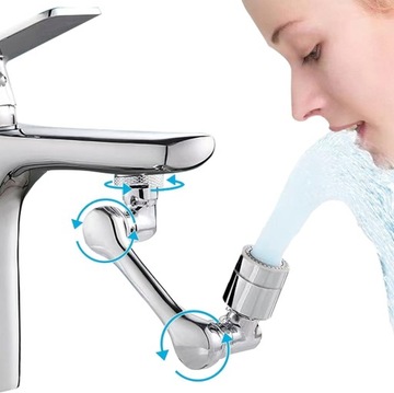 PRZEDŁUŻKA OBROTOWA DO KRANU AERATOR 1080 STOPNI PRZEDŁUŻACZ DO BATERII