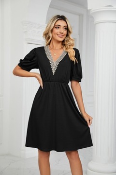 Numoco sukienka koktajlowa minimalizm midi rozmiar M