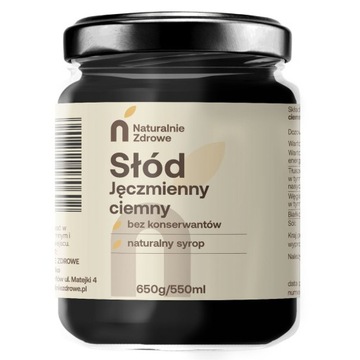 SŁÓD SYROP JĘCZMIENNY CIEMNY 650g/550ml