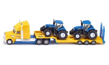Siku 1805 Ciężarówka z Traktorami New Holland