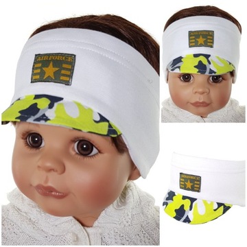 ПОВЯЗКА НА ГОЛОВУ КАМУФЛЯЖНАЯ, КОЗЫРОК ДЛЯ МАЛЬЧИКОВ, ПРОФИЛИРОВАННЫЙ ДЛЯ УШЕЙ, ДЛЯ МАЛЬЧИКОВ 3-12 МОДЕЛЕЙ MC 12