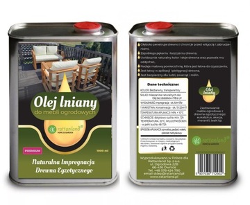 Olej lniany do mebli drewna egzotycznego impregnat oleje do konserwacji