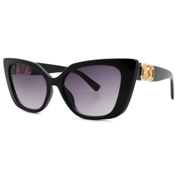 Luksusowe okulary przeciwsłoneczne Cat Eye Square Women Vintage okulary prz