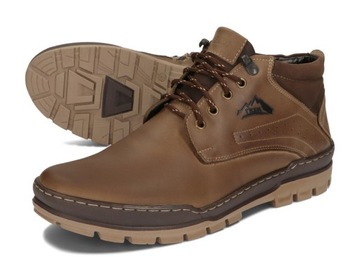 БОТИНКИ ЗИМНИЕ УТЕПЛЕННЫЕ, КОЖАНЫЕ 173 CBR R 44