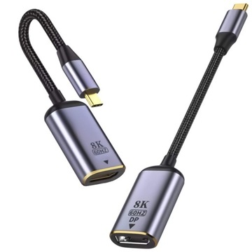 Adapter Przejściówka USB-C Displayport DP 8K Mac