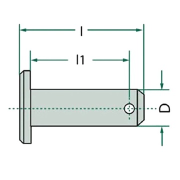Штифт из оцинкованной стали 16x40 мм DIN 1444