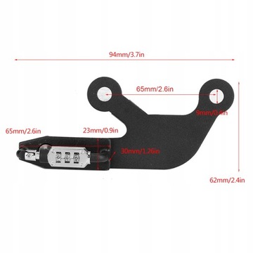 Замок для шлема 3 см. Защита шлема паролем.