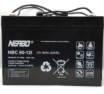 Akumulator żelowy Nerbo NBC 60-12i 60Ah