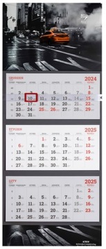 БОЛЬШИЕ ТРОЙНЫЕ календари на 2025 год с НАПЕЧАТАННЫМ ЛОГОТИПОМ и фотографией - 100 шт.