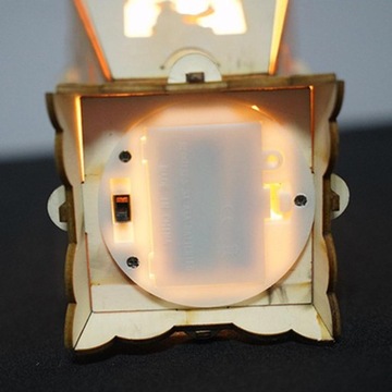 Ид Мубарак Светодиодный подвесной фонарь Лампа Деревянный фонарь Украшение, Рамадан