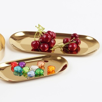 ЗОЛОТАЯ ОВАЛЬНАЯ РЫБНАЯ ТАРЕЛКА