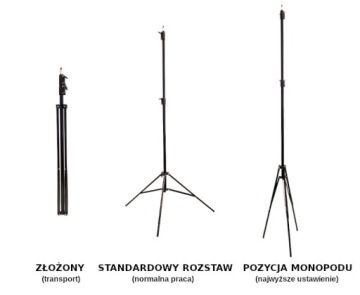 ОСВЕЩАЮЩАЯ СТОЙКА ДЛЯ СТУДИЙНЫХ ЛАМП 215см ST118