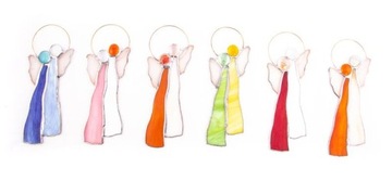 ВИТРАЖ АНГЕЛ ПАРА АНГЕЛ 18см РАЗНЫЕ ЦВЕТА