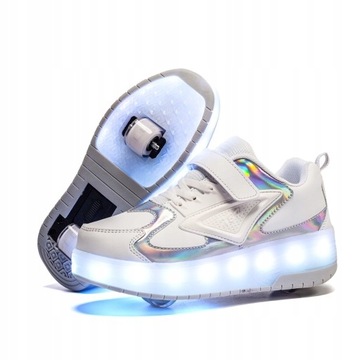 BUTY Z ROLKAMI Świecące LED Butorolki ROZ 28-39
