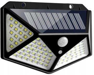 LAMPA SOLARNA Z CZUJNIKIEM RUCH I ZMIERZCHU 100LED