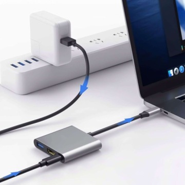 АДАПТЕР-РАСПРЕДЕЛИТЕЛЬ-концентратор HDMI TYPE-C ДЛЯ MACBOOK AIR PRO 13 14 15 16 M1 M2 M3
