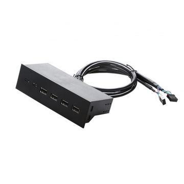 Koncentrator na panelu przednim 5,25 cala Panel przedni komputera Wnęka na napęd optyczny 4 porty USB 2.0