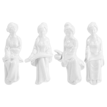 Rumieniec Porcelanowy Statuetka Jogi Perłowy 4 Szt