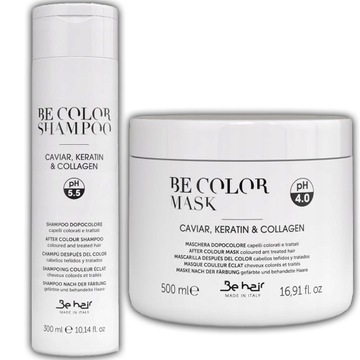BE COLOR SZAMPON 300 ML + MASKA 500 ML DO WŁOSÓW FARBOWANYCH