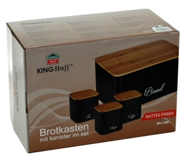 Хлебница Набор контейнеров для сахара, кофе, чая KH-1586