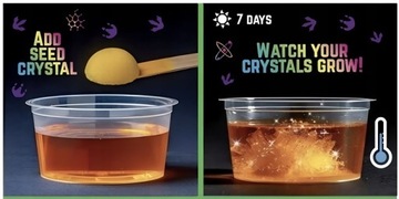 ЭКСПЕРИМЕНТЫ ДЛЯ ДЕТЕЙ НАБОР ДЛЯ ВЫРАЩИВАНИЯ КРИСТАЛЛОВ МИНЕРАЛЫ СИЯНИЯ МИРА