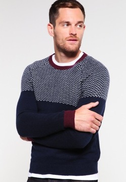 Sweter klasyczny z wełną Pier One M