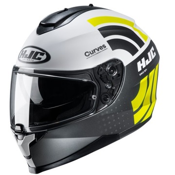 KASK HJC C70 CURVES GREY/WHITE/YELLOW XL