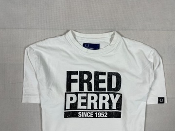 Fred Perry T-Shirt Koszulka Młodzieżowa Biała S M