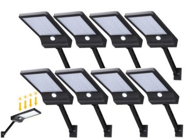 8x Lampa Wodoodporna Zewnętrzna 2,5W LED +Czujka