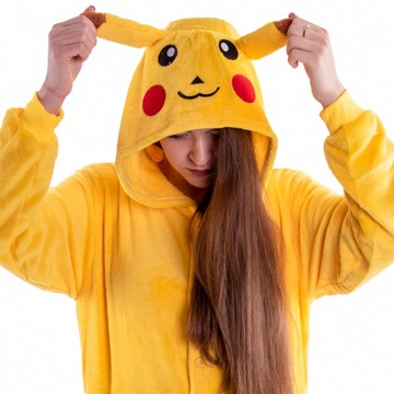 PIKACHU Pikachu PAJAMA Kigurumi Onesie Pokemon для детей Комбинезон 110