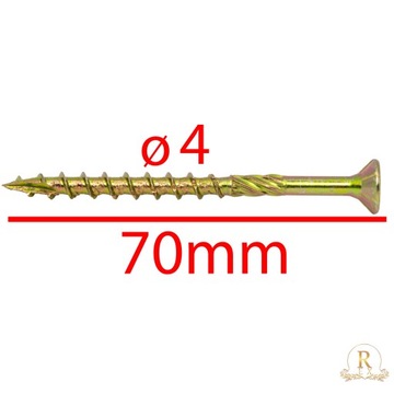 ВИНТЫ СТОЛЯНЫЕ 4X70 ВИНТ ПО ДЕРЕву С КОНТЕНЦИАЛЬНОЙ ГОЛОВКОЙ TORX 200ШТ.