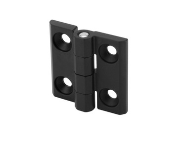 ZAWIAS PRZYKRĘCANY Z OTWORAMI SKRZYDEŁKOWY METALOWY PŁASKI 50x50 CZARNY
