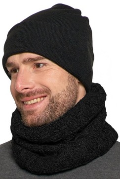 ZIMOWA CZAPKA MĘSKA MORAJ DCM250-520 CZARNY