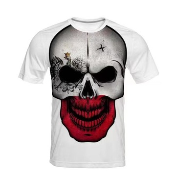 T-SHIRT MĘSKI KOSZULKA WZÓR 3D CZASZKA ORZEŁ 3XL