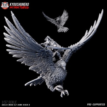 Hawk Rider #2 - Kyoushenko Miniatures - Druk 3D