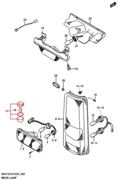 SUZUKI LAMPA PODSVÍCENÍ TABULKY SPZ