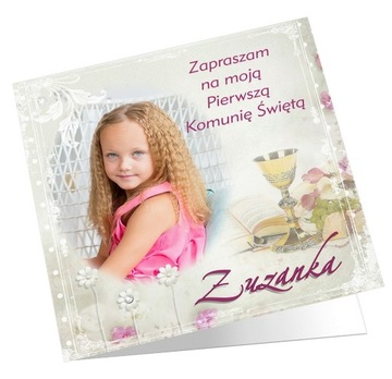 ZAPROSZENIA FOTO NA KOMUNIĘ koperta