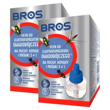 ЭЛЕКТРОФУМИГАТОР BROS ОТ КОМАРОВ И МУХ НОЧЬЮ 3В1 30 МЛ КОНТАКТ
