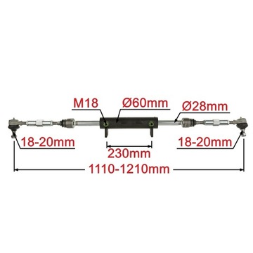 Поперечный опорный цилиндр C-360 шарниры + монтаж 2x100 мм ОПЦИЯ